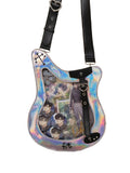 DRDR Original Design Laser Bass Guitar Cross-Body Bag - Sweet Cool Plate Shaped Bag