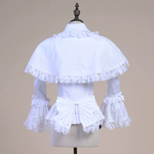 Historical LACEGARDEN Retro Lolita Jacket Blouse Long-Sleeved Shirt Large Shoulders