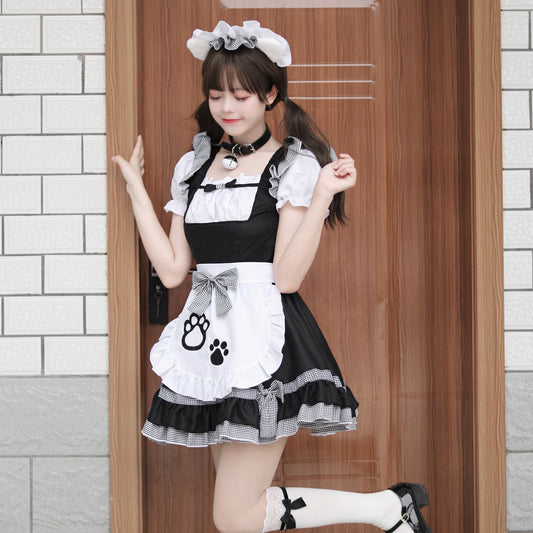 New Cat Girl Maid Costume Cosplay Plus Size Women's Clothing - Japanese Cute Black and White Classic Maid