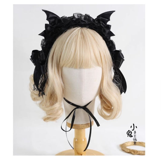 Dark Lolita Gothic Wings Devil Hairband Hairpin