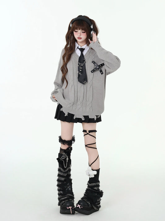 New Student College Japanese Style Knitted Sweater