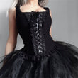 Gothic Court-Style Corset Over Black Goth