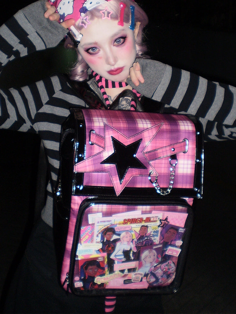 DRDR Plaid Ita Backpack Bag Punk Goth Kawaii