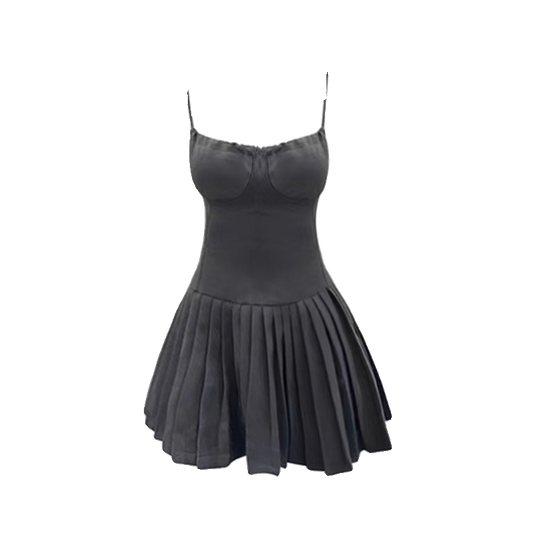 AIYAMIS Sweet Lolita Kawaii slip Dress Pleated Skirt