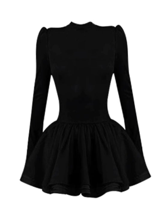 Princess Little Black Dress with Knitted Tutu Skirt