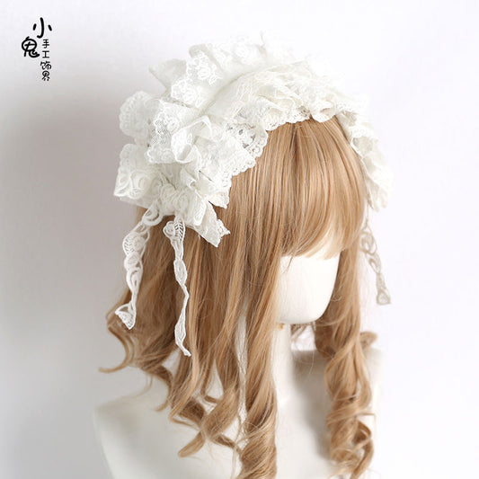 Girl Lolita French Elegant Handmade Lace Headband