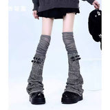 Y2K Chain Buckle Over-The-Knee Stacked Socks