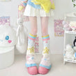 Japanese Sweet Candy Color Knitted Flared Socks